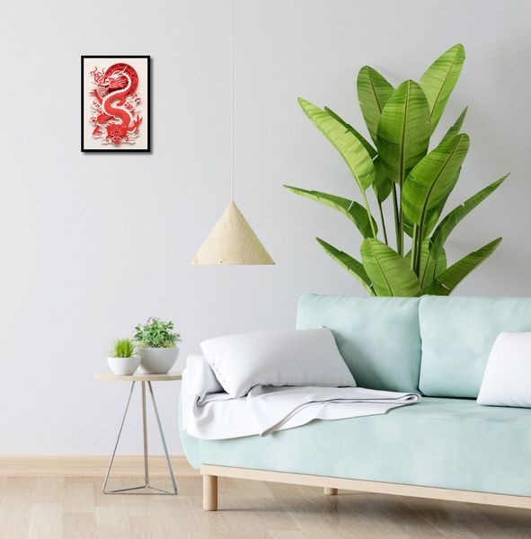 Plakat 25x35cm Czerwony Smok zdjęcie 4