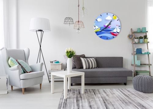 Zegar Ścienny - Statek Rysunek - 60X60 Cm - C3Ar60X60-2964 na Arena.pl