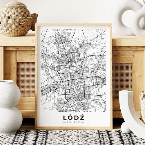 Plakat mapa miasta Łódź plan miasta 40x50 cm na Arena.pl