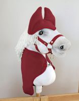 zestaw dla hobby horse a3: derka + nauszniki - bordo