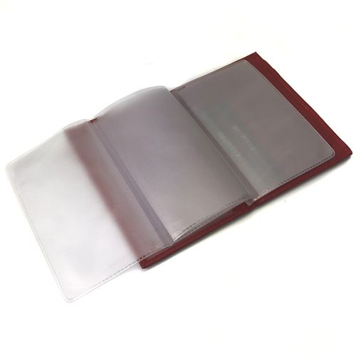 skórzane etui z systemem rfid - ciemnoczerwone na Arena.pl
