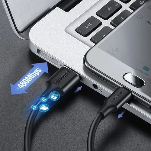 kabel przewód micro usb - usb-a 25cm - czarny na Arena.pl
