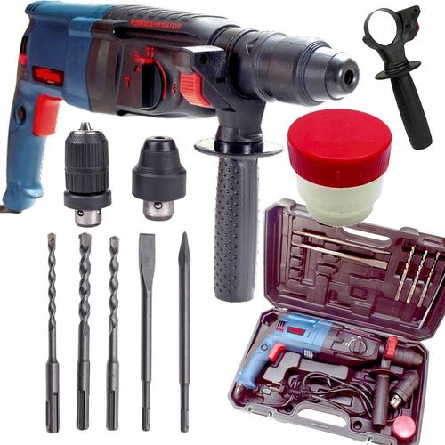 MŁOTOWIERTARKA WIERTARKA MŁOT UDAROWY 2600W MOCNA SDS+ ZESTAW WALIZKA na Arena.pl