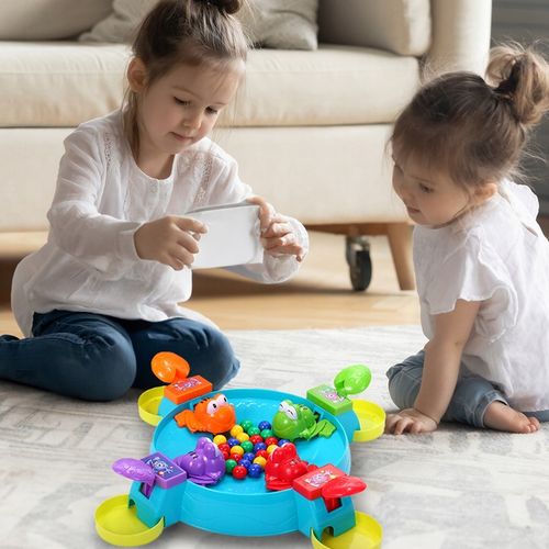 GRA ZRĘCZNOŚCIOWA GŁODNE ŻABKI KARMIENIE GŁODNYCH ŻABEK GRA DLA 2-4 OSÓB na Arena.pl