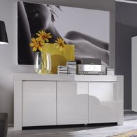 Amalfi komoda biała lakierowana 3 drzwi wysoki połysk