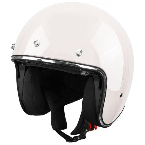 Kask na skuter motocyklowy otwarty z daszkiem BB 588 -przeźroczysta blenda XL biały na Arena.pl