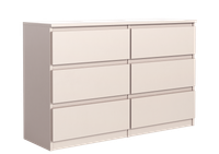 NOWOCZESNA KOMODA 6SZUFLAD 120CM KASZMIR POJEMNA SZAFKA DO SALONU SYPIALNI