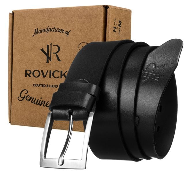 pasek męski skórzany rns-120 black zdjęcie 1