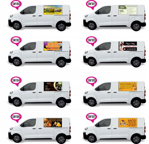 Naklejka Folia na samochód auto reklamowa dużo wzorów SPRZEDAŻ MASZYN na Arena.pl