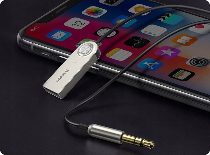 BASEUS TRANSMITER ADAPTER ODBIORNIK AUDIO BLUETOOTH AUX DO SAMOCHODU zdjęcie 6