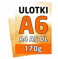 170g ULOTKI ULOTKA A3 125 szt + GRATIS! A6 1000 szt DL 750 A5 500 A4 250