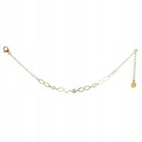 Bransoletka celebrytka Znak nieskończoności kolor złoty kryształki