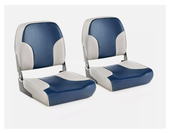 2 Fotele do łódki łodzi fotel z oparciem składane zestaw