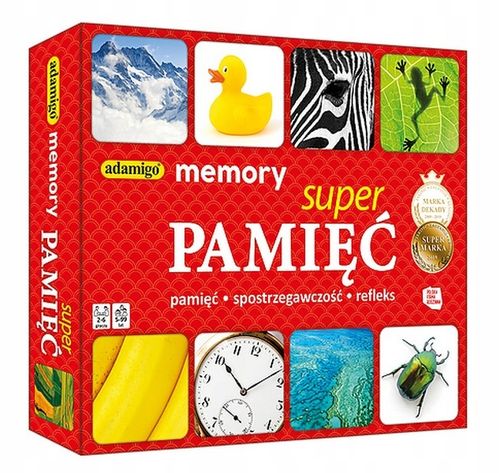 Gra Pamięciowa Memory Super Pamięć Dla Dzieci 5+ Adamigo na Arena.pl