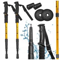 KIJKI TREKKINGOWE CHODZENIA GÓRY KIJE NORDIC WALKING SKŁADANE REGULOWANE 2x