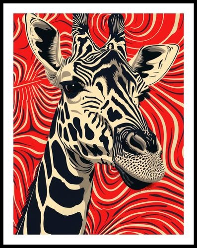 Plakat 50x65cm Wzrok Żyrafy na Arena.pl