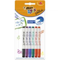 MINI MARKERY DO TABLICY SUCHOŚCIERALNEJ 6 KOLORÓW BIC KIDS VELLEDA