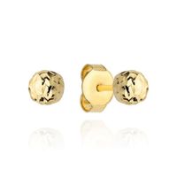 złote kolczyki kuleczki 4mm diamentowane