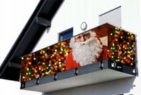 Osłona balkonowa Świąteczna dekoracja balkonu