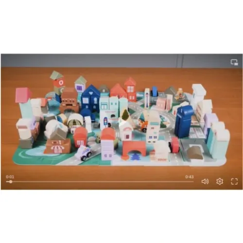 Drewniane Klocki Miasto Auta 115 Klocków + Puzzle na Arena.pl