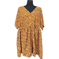 Sukienka Przed Kolano Stylowa Wygodna Żółta Rozmiar M Przewiewna Letnia