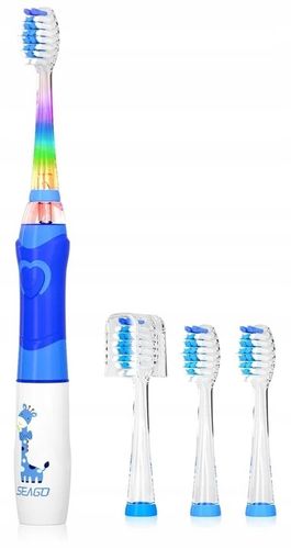 SONICZNA SZCZOTECZKA DO ZĘBÓW DLA DZIECI 3-12 LAT NIEBIESKA ŻYRAFKA SEAGO na Arena.pl