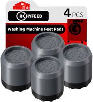 Podkładki Antywibracyjne pod Pralkę 4 Sztuki Szare Antypoślizgowe Gumy