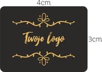 Naklejki LOGO ETYKIETY REKLAMOWE twój nadruk grafika tekst 3x4 cm 1050 szt