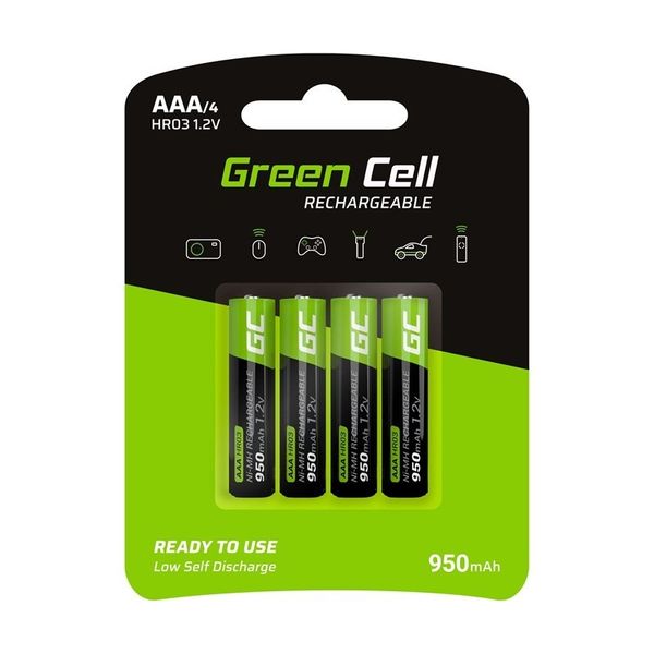 Green Cell - 4x Akumulator AAA HR03 950mAh zdjęcie 1