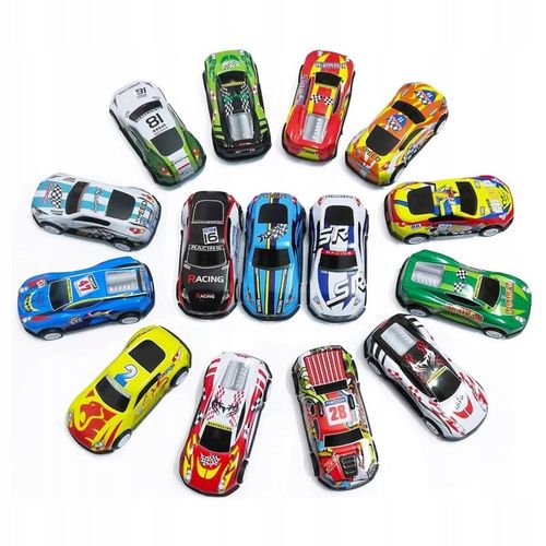 DUŻY ZESTAW SAMOCHODÓW METALOWE AUTKA RESORAKI AUTKO Z NAPĘDEM + AKCESORIA na Arena.pl