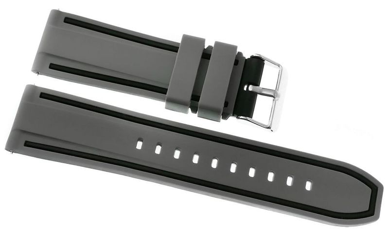 Pasek silikonowy SZARO-CZARNY U14-22-6 zdjęcie 4