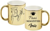 KUBEK PREMIUM Z NADRUKIEM PREZENT PANI MAGISTER IMIĘ ORYGINALNY UPOMINEK