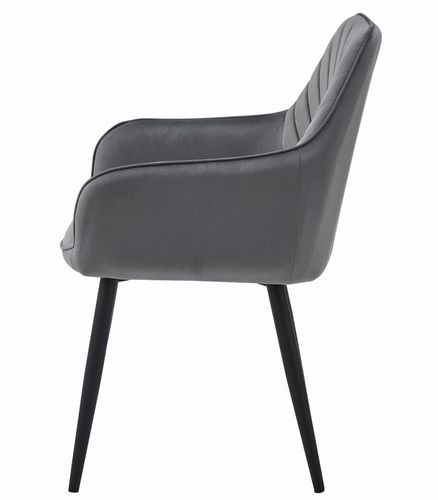 Krzesło NANA - ciemny szary aksamit / nogi czarne x 2 na Arena.pl