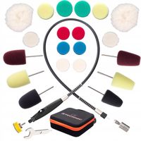 Zestaw Polerski Mini Detailing Polerka 24 el KIT Filce Gąbki Futra Pady