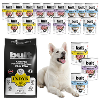 BULT sucha i mokra karma dla psa Jagnięcina 17,4kg - 18x800g + 3kg