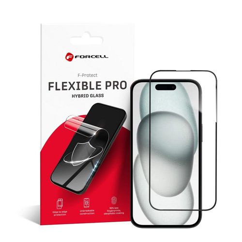Szkło hybrydowe do iPhone 15 PLUS Forcell Flexible 5D czarne na Arena.pl
