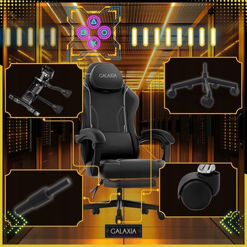 FOTEL GAMINGOWY BIUROWY Obrotowy Kubełkowy Krzesło Gamingowe Z Podnóżkiem na Arena.pl