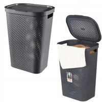 Kosz na pranie CURVER NFINITY RECYCLED Eko 60L grafitowy stylowy i