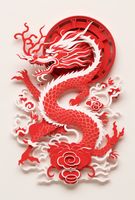 Plakat 61x90,5cm Czerwony Smok