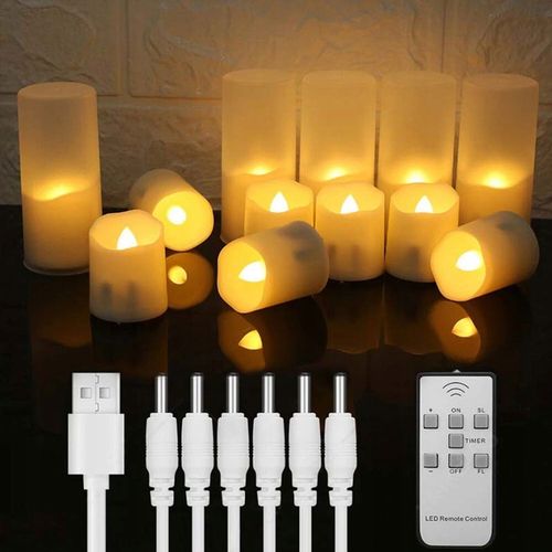 ZESTAW 6 ŚWIEC LED ŁADOWANE Z FUNKCJĄ TIMERA NA BOŻE NARODZENIE I HALLOWEEN na Arena.pl