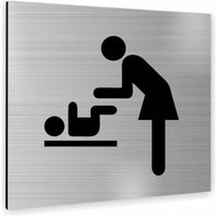 Tabliczka TOALETA DLA KOBIET Z DZIEĆMI nierdzewna PIKTOGRAM ALUMINIUM