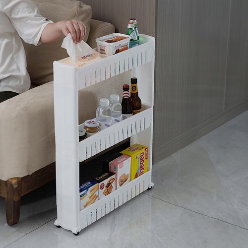 PÓŁKA ŁAZIENKOWA KUCHENNA REGAŁ NA KÓŁKACH MOBILNA 3 PÓŁKI SZAFKA na Arena.pl