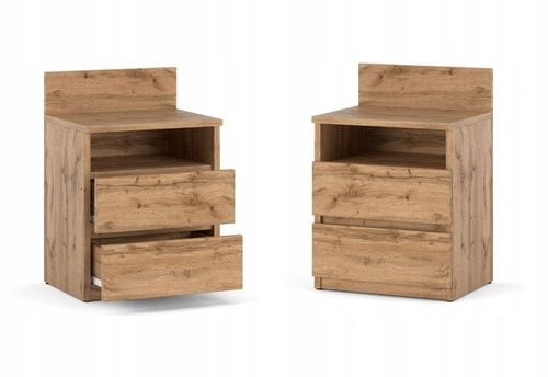 Szafka Nocna Stolik Nocny Wotan 40CM 2 Szuflady Półka Nakastlik Do na Arena.pl
