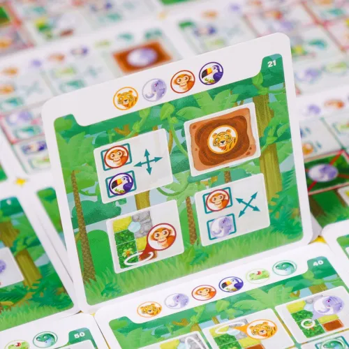 Logiczna gra dla dzieci - 60 zagadek o różnych poziomach trudności Dżungla na Arena.pl