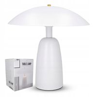 Lampka nocna stołowa do sypialni z abażurem biała 36 cm do kontaktu
