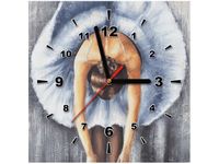 30X30CM ZEGAR BŁĘKITNA BALETNICA OBRAZ DREWNO