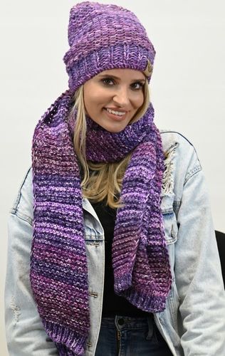 Gruby Modny Kobiecy Zestaw Zimowy Melanżowy Wz2 na Arena.pl