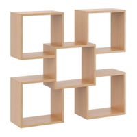 Ozdobna półka ścienna, wisząca, Marta, 98x18x91 cm, buk, mat | TYLETEGOTU