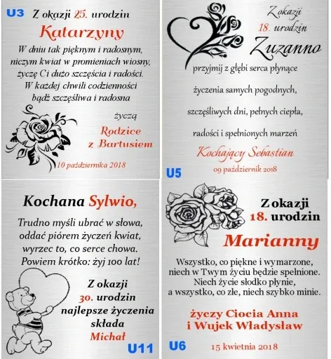 Srebrne Kolczyki 925 Wiszące Serca z Różą Grawer zdjęcie 6