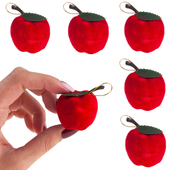 Jabłuszka Jabłka Zawieszki Bombki Styropian 6Szt do Wianka Na Choinkę